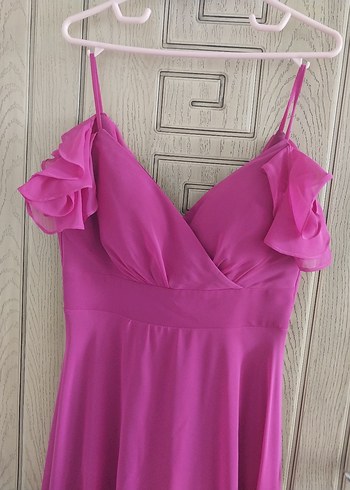 fuşya abiye elbise - Görsel 3