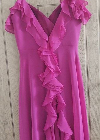 fuşya abiye elbise - Görsel 6