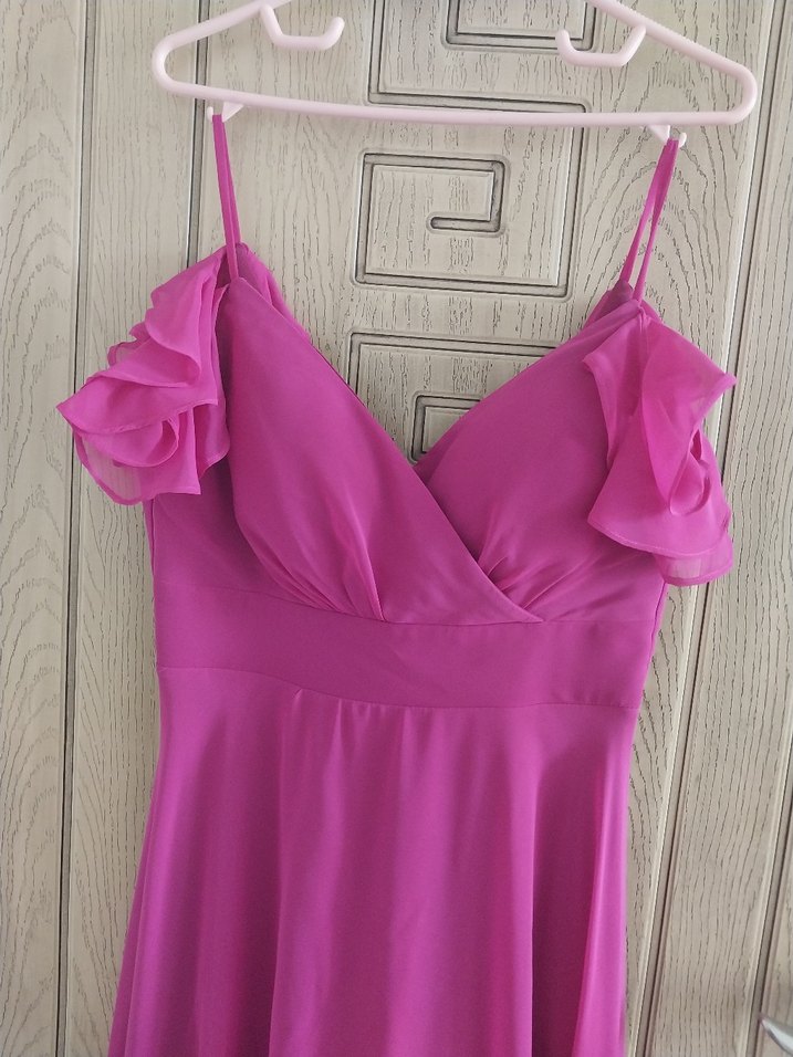 fuşya abiye elbise - Görsel 3