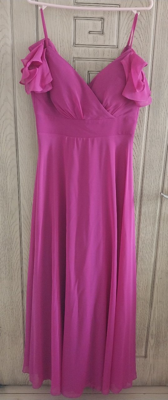 fuşya abiye elbise - Görsel 4
