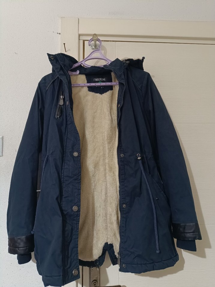 Kuşaklı Lacivert Kadın Midi Ceket - Görsel 2