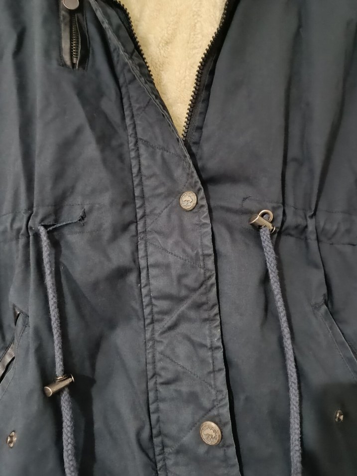 Kuşaklı Lacivert Kadın Midi Ceket - Görsel 3