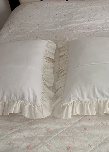 Nakışlı Krem Yatak Örtüsü - Görsel 8