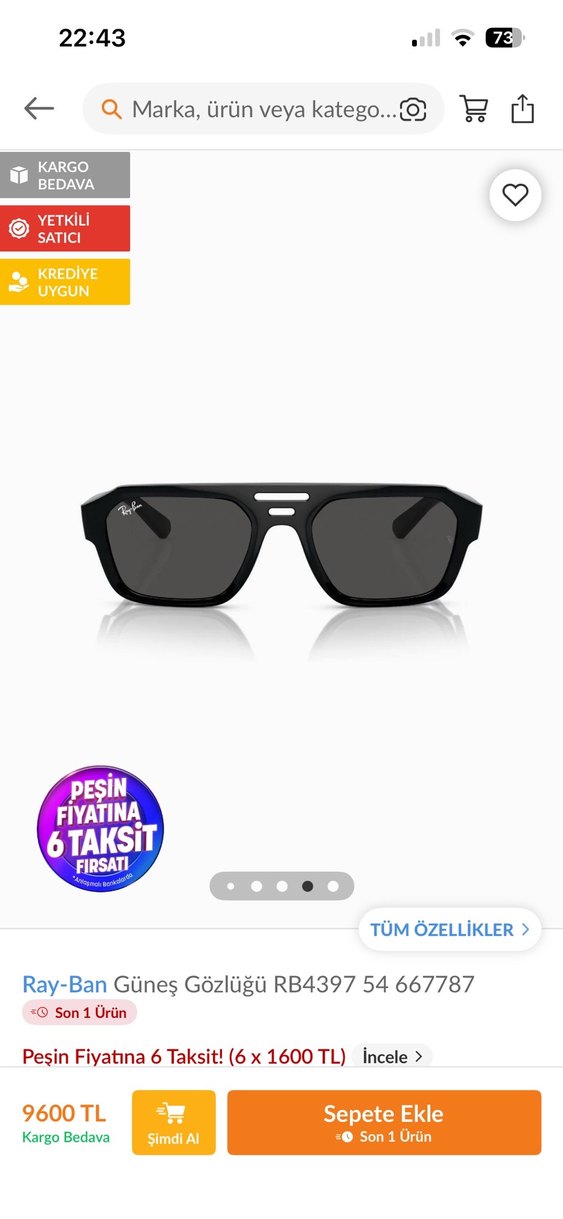 Ray-Ban  Siyah Şeffaf Çerçeveli Gözlük - Görsel 4