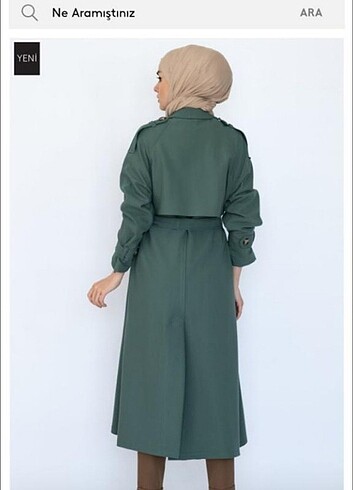 Suud Collection Mintahayse yeşil trenç
