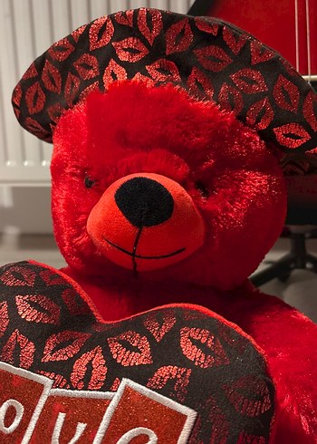 Diğer Kırmızı Aşk Temalı Peluş Ayı