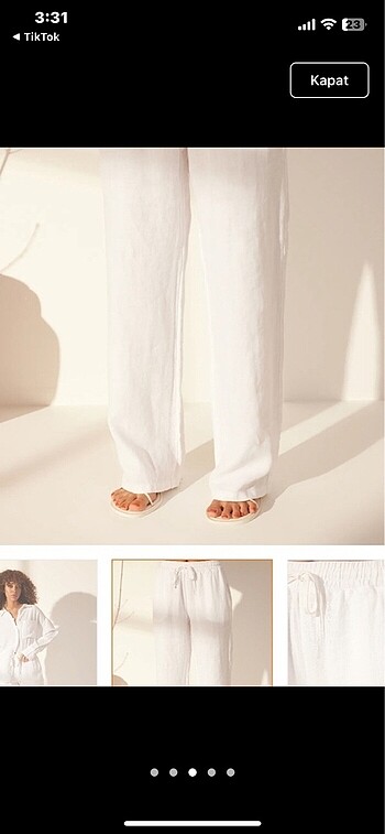 xs Beden Trendyol keten pantolon