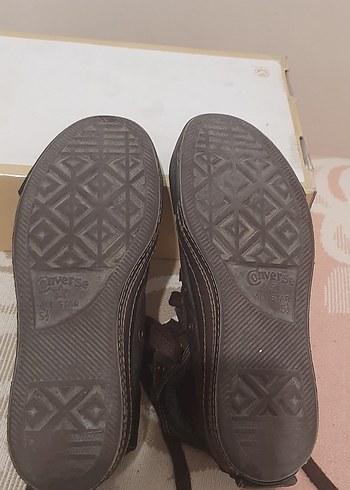 Deri Kahverengi Converse - Görsel 7