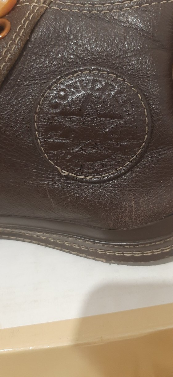 Deri Kahverengi Converse - Görsel 3