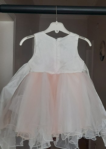 Nakışlı Beyaz Kız Çocuk Elbisesi - Görsel 2