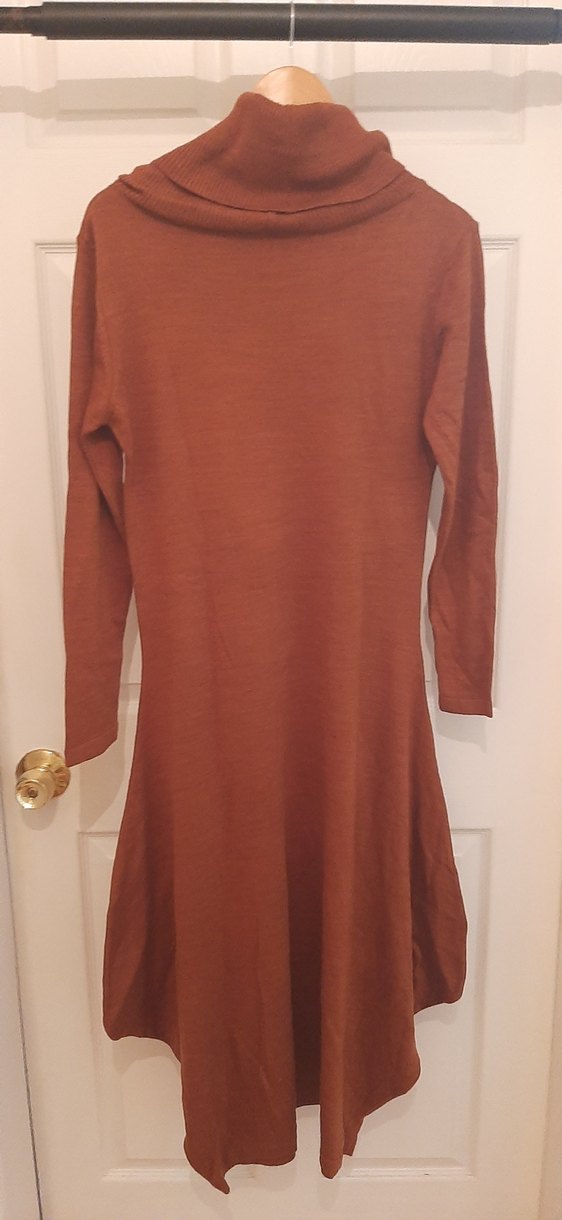 Tesettür Uzun Kollu Triko Elbise - Görsel 2