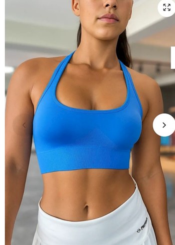 Mavi Spor Sütyeni EXALTED Yazılı - Görsel 2