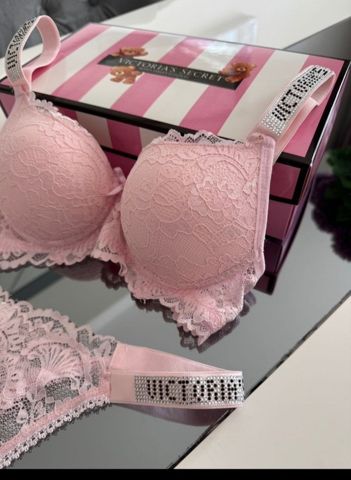 Pembe Dantel Baskılı Normcore Sütyen - Görsel 2