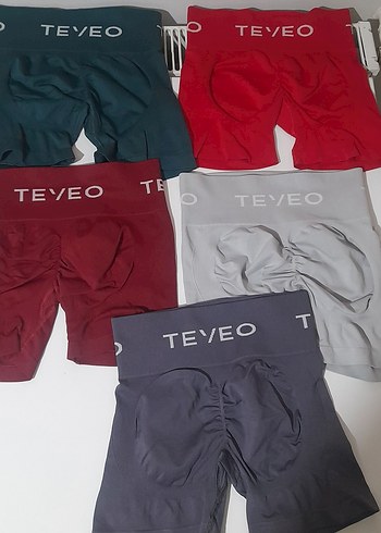 Kadın Kırmızı Mini Spor Tayt - Görsel 2