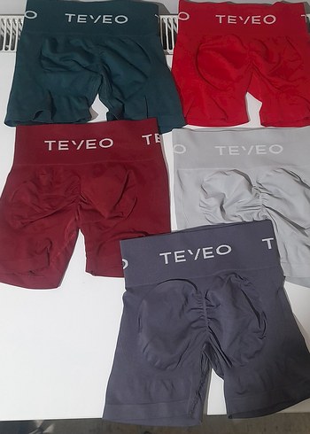 Kadın Kırmızı Mini Spor Tayt - Görsel 3