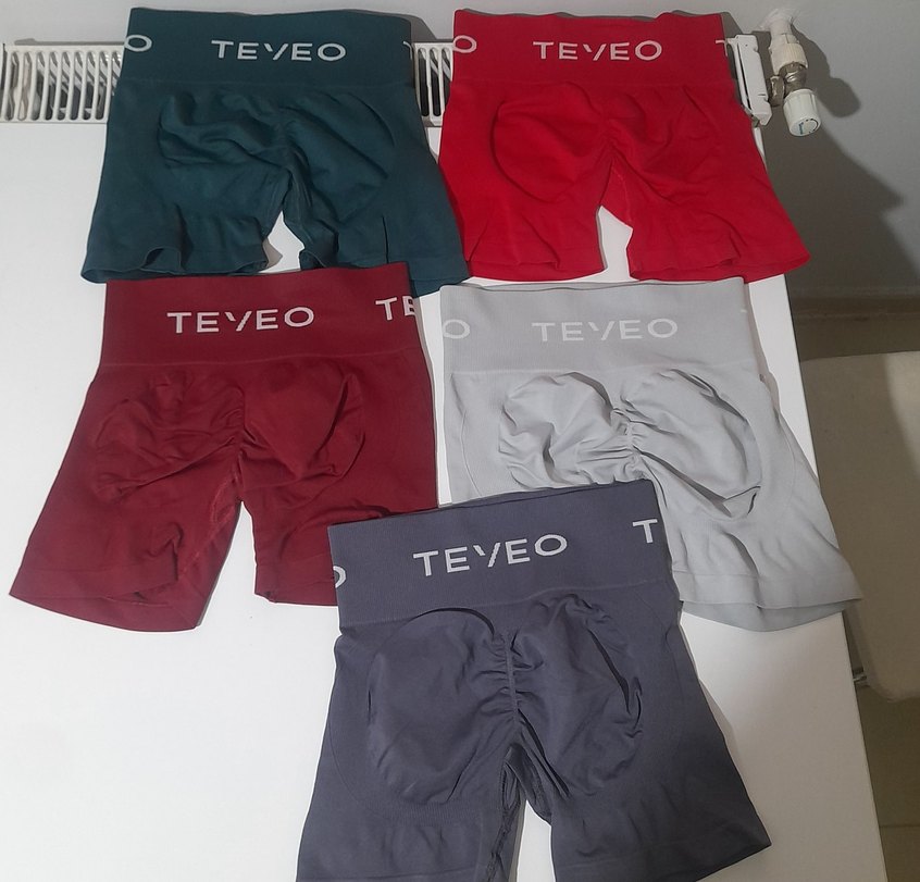 Kadın Kırmızı Mini Spor Tayt - Görsel 2