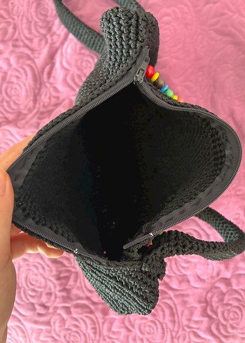 Boncuk İşlemeli Örgü Bohem Kadın Çanta - Görsel 3