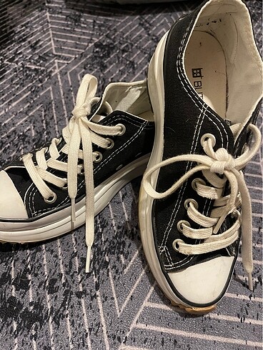 39 Beden siyah Renk Kalın taban converse