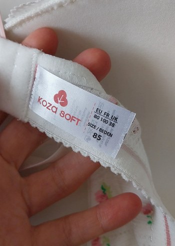 Beyaz güllü çiçekli dantelli Bohem Sütyen takım - Görsel 6