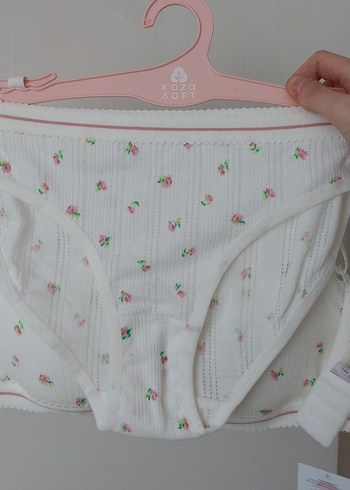 Beyaz güllü çiçekli dantelli Bohem Sütyen takım - Görsel 4