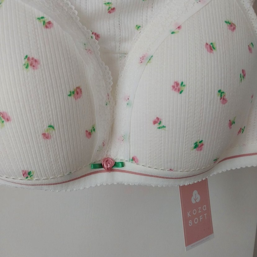 Beyaz güllü çiçekli dantelli Bohem Sütyen takım - Görsel 3