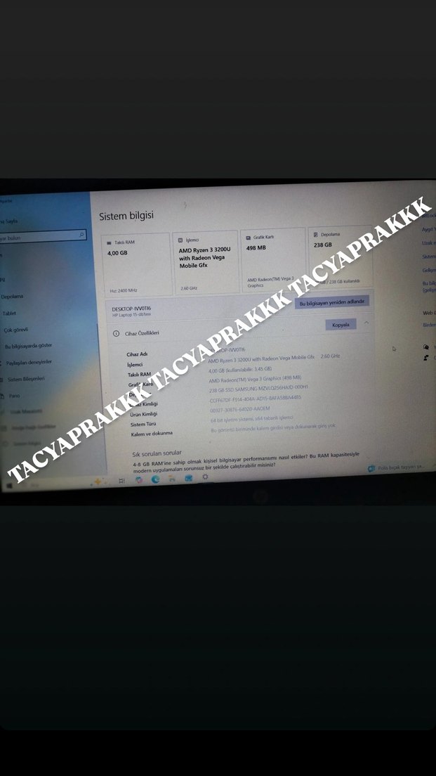 Siyah HP Dizüstü Bilgisayar - Görsel 2