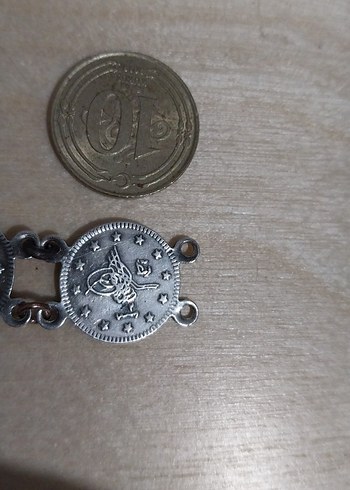 925 Ayar Tugra Gercek Gumus Metal Kolye Bileklik Aparat Ucu