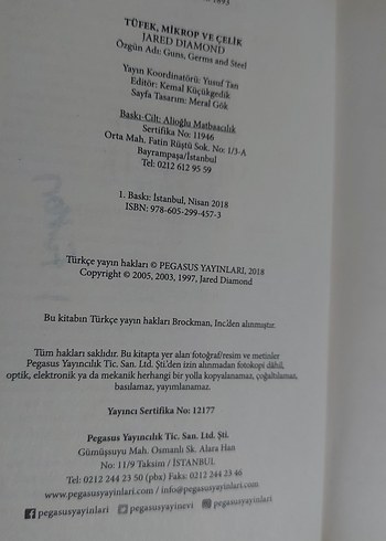 Beden Tüfek, Mikrop ve Çelik - Jared Diamond