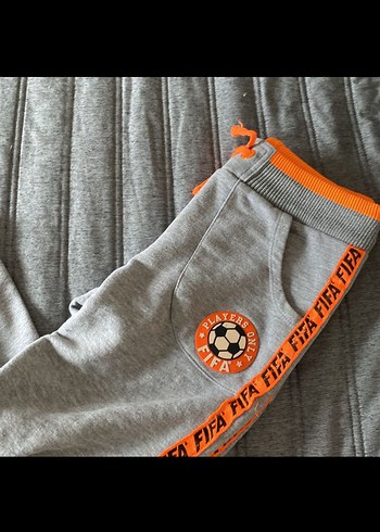 Erkek Çocuk Gri Fermuarlı Eşofman Altı - Görsel 2