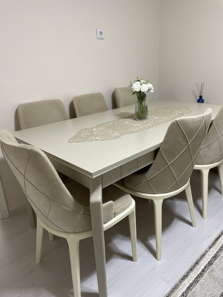 Bellona piranlar altı sandalyeli yemek masası takımı - Görsel 2