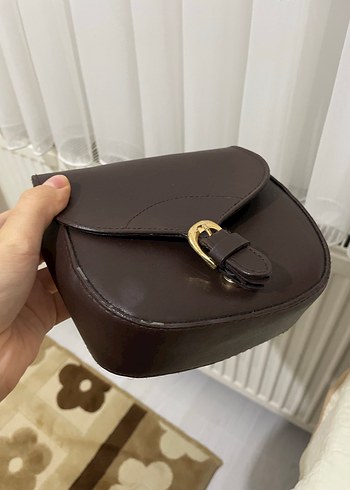 Kahverengi Deri Kadın Çanta - Görsel 4