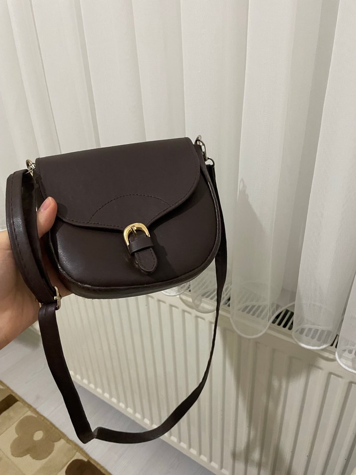 Kahverengi Deri Kadın Çanta - Görsel 3