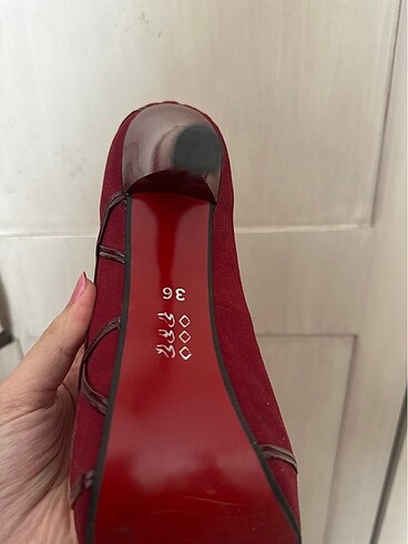 36 Beden bordo Renk Bordo topuklu ayakkabı