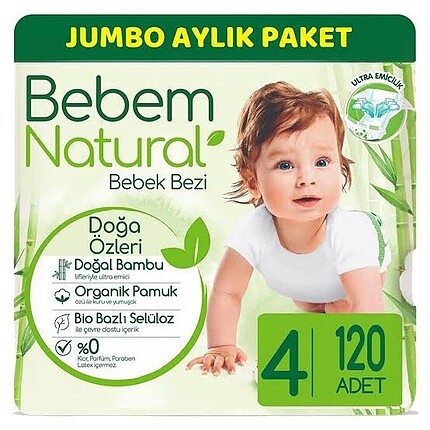 Bebem natural 4 numara 1 adet 120 adet