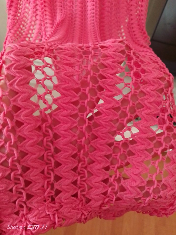 Pembe Salaş Tunik Plaj Kıyafeti - Görsel 2