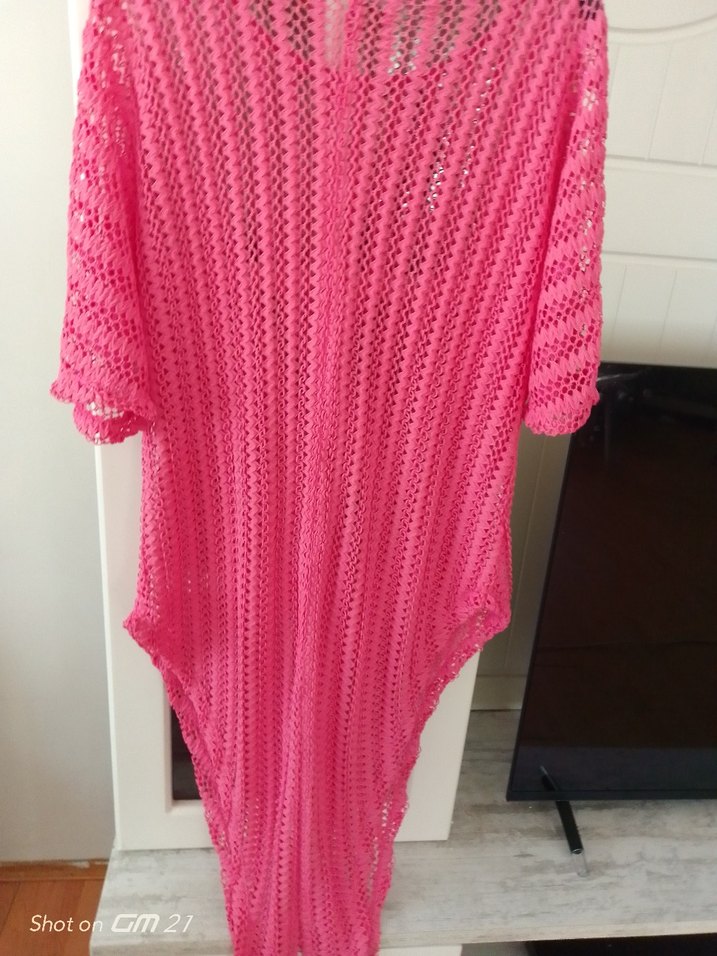 Pembe Salaş Tunik Plaj Kıyafeti - Görsel 3