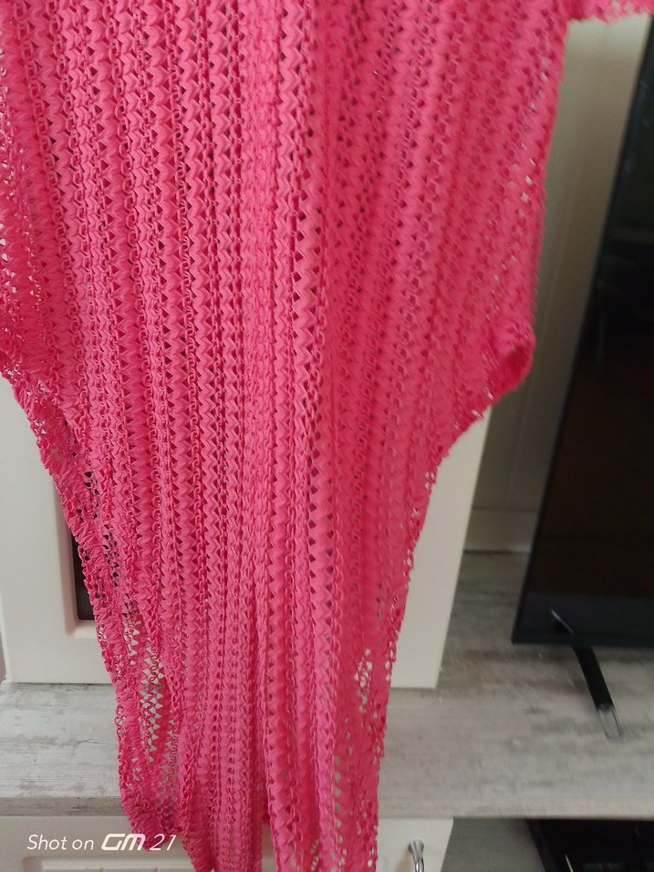 Pembe Salaş Tunik Plaj Kıyafeti - Görsel 5