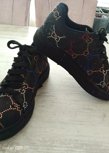 Gucci Taşlı Kalın Taban Spor Ayakkabı - Görsel 5