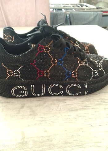 Gucci Taşlı Kalın Taban Spor Ayakkabı - Görsel 6