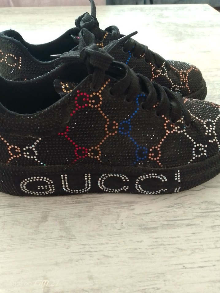 Gucci Taşlı Kalın Taban Spor Ayakkabı - Görsel 3