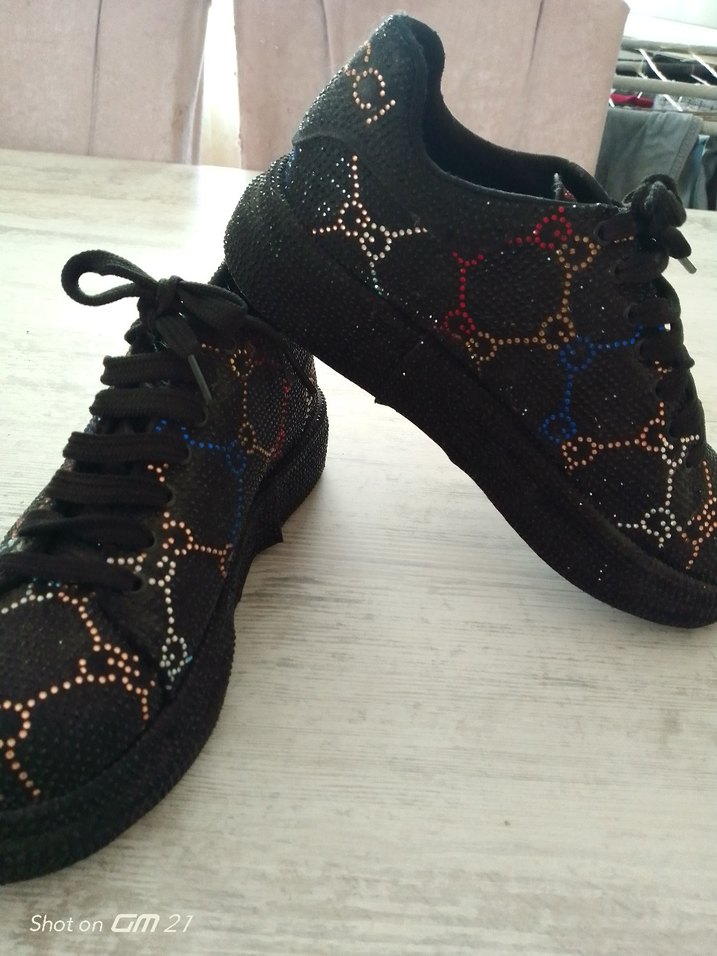 Gucci Taşlı Kalın Taban Spor Ayakkabı - Görsel 5