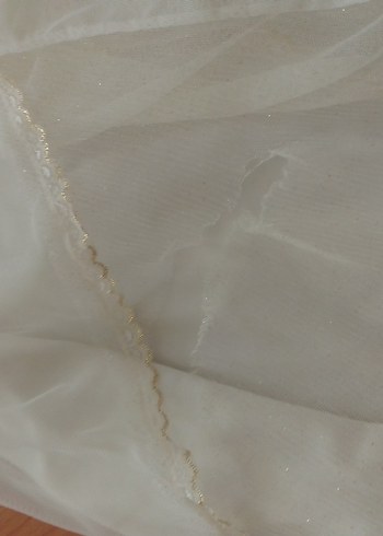 Beyaz Vintage A-Line Uzun Gelinlik - Görsel 12