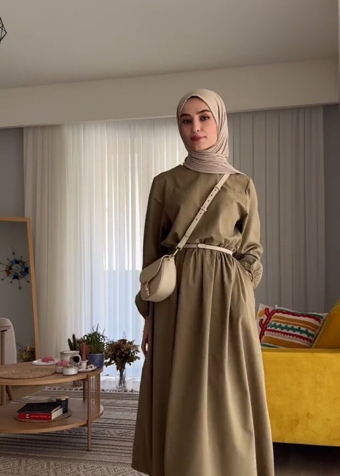 zülays keten elbise - Görsel 5