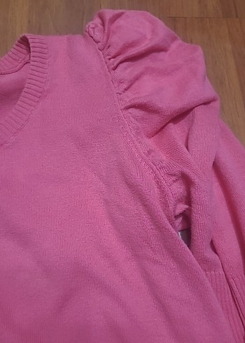 m Beden pembe Renk Kadin Pembe Düğmeli Pamuklu Hırka