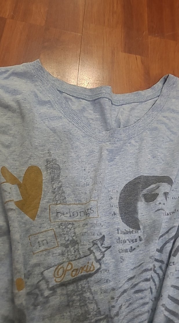 Gri Baskılı Hamile Tişörtü, Uzun Kollu, Salaş - Görsel 5