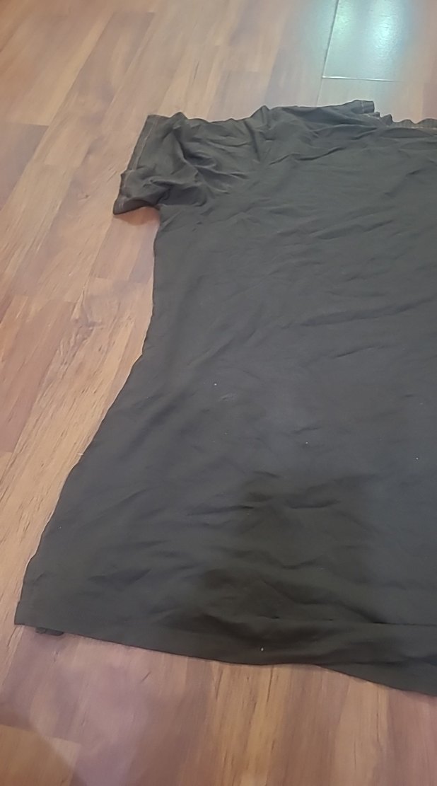 Gri Keten Hamile Tişörtü, Kısa Kollu, Salaş - Görsel 5