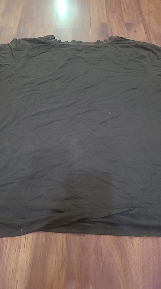 Gri Keten Hamile Tişörtü, Kısa Kollu, Salaş - Görsel 4