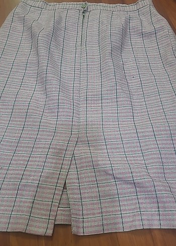 Düz Renkli Pilili Midi Hamile Eteği - Görsel 4