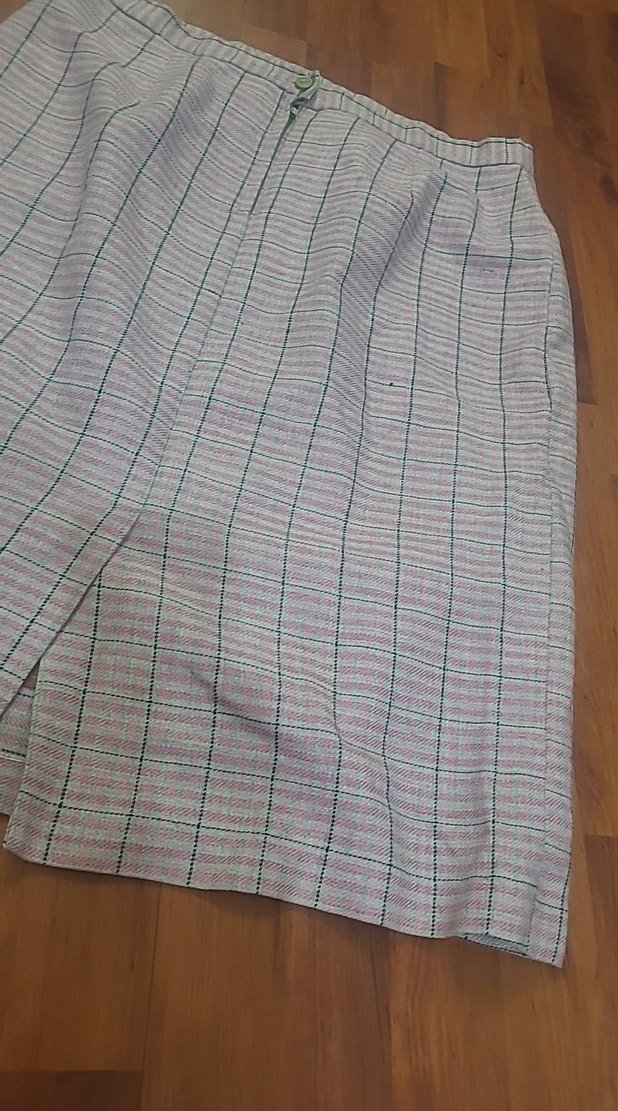 Düz Renkli Pilili Midi Hamile Eteği - Görsel 5