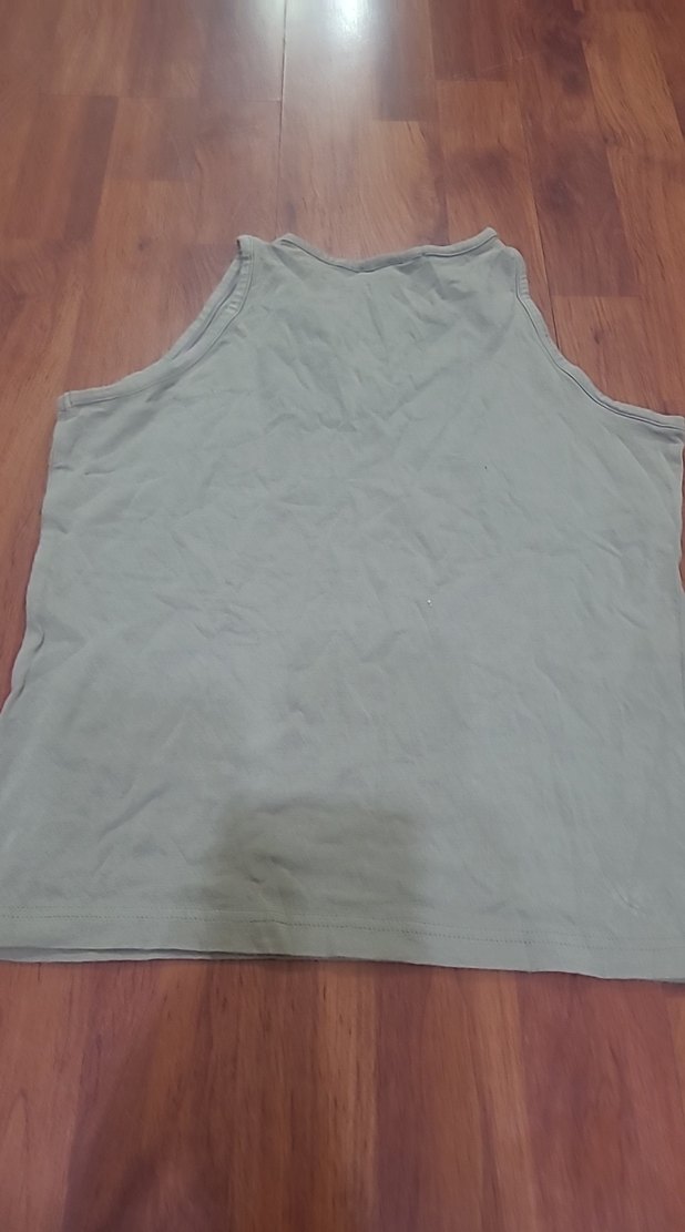 Kız Çocuk Bej Kolsuz Nakışlı Tişört - Görsel 5